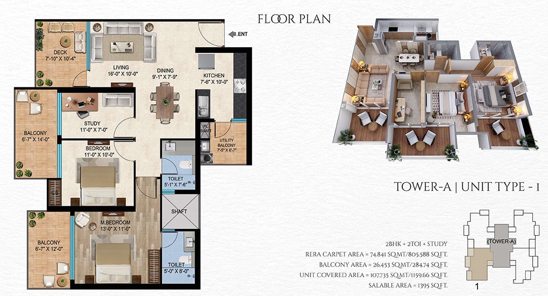 Kashi Nirmal Heights 2 BHK Floorplan